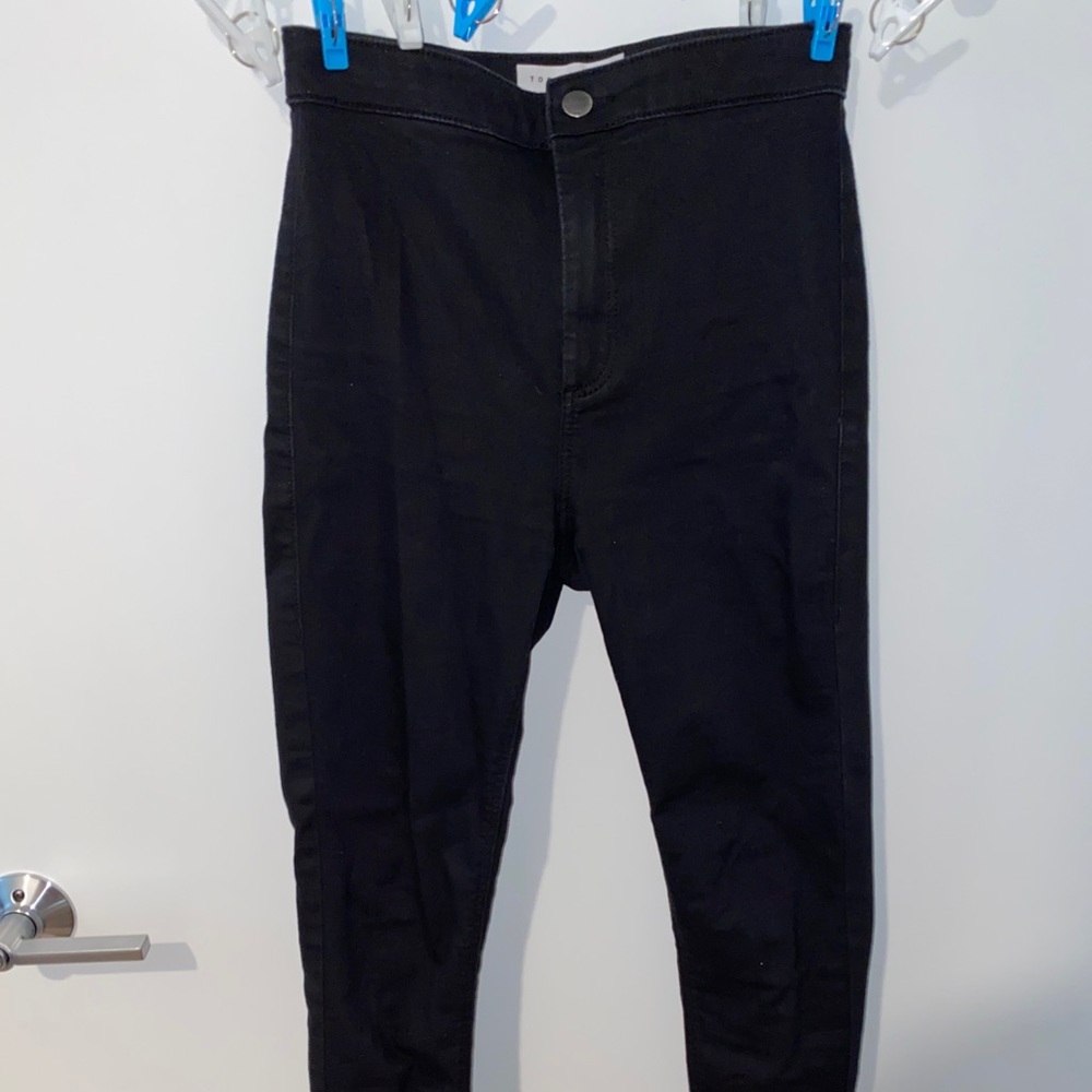 Topshop Black High Waisted Joni Jeans